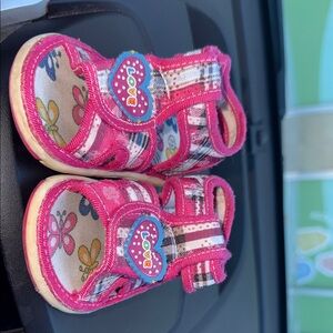 Pink Kids Shoes with Love Design
